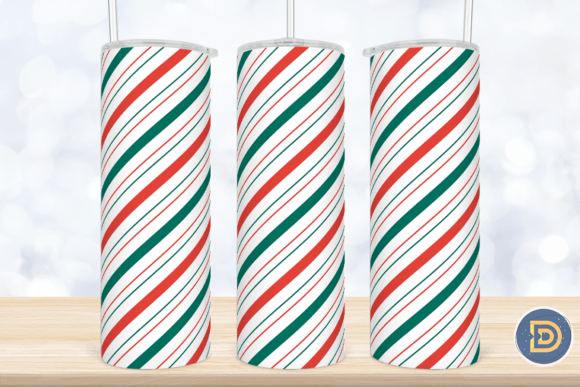 Christmas Candy Cane 20Oz Tumbler Wrap