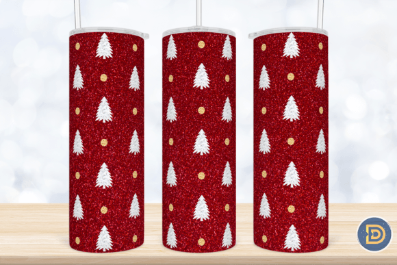 Christmas Glitter 20Oz Tumbler Wrap