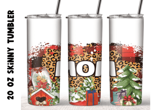 Christmas Mom Plaid Tumbler Sublimation