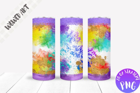 Color Splash 20 Oz Skinny Tumbler Wrap