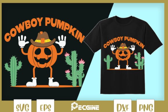 Cowboy Pumpkin Halloween SVG
