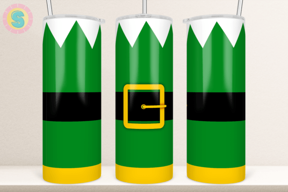 Elf Costume Tumbler Wrap Sublimation PNG