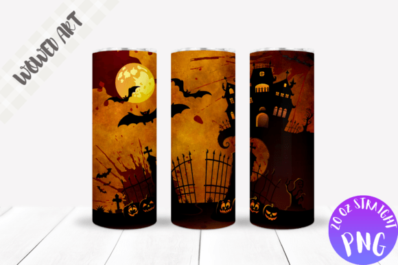 Halloween House Skinny Tumbler Wrap