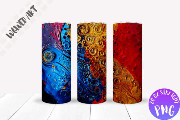 Oil Painting 20 Oz Skinny Tumbler Wrap