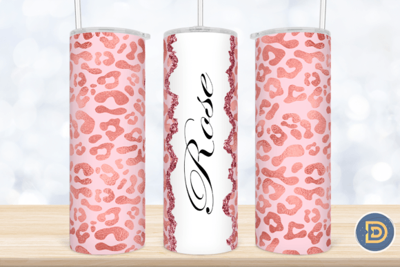 Pink Leopard Add Your Own Text Tumbler