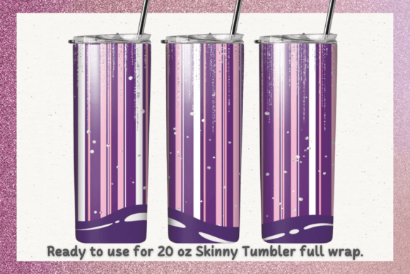 Purple Glitter Christmas Tumbler Wrap