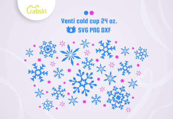 Snowflake 24oz Cold Cup No Hole