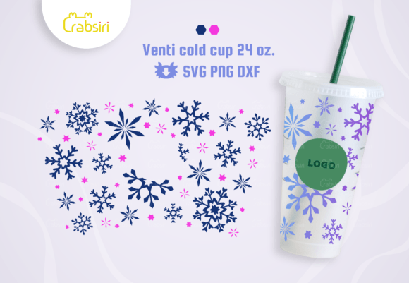Snowflake 24oz Venti Cold Cup