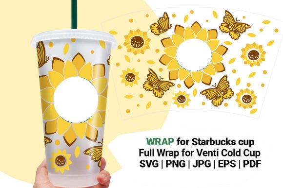 Sunflower Wrap for Starbucks 24 Oz Cup